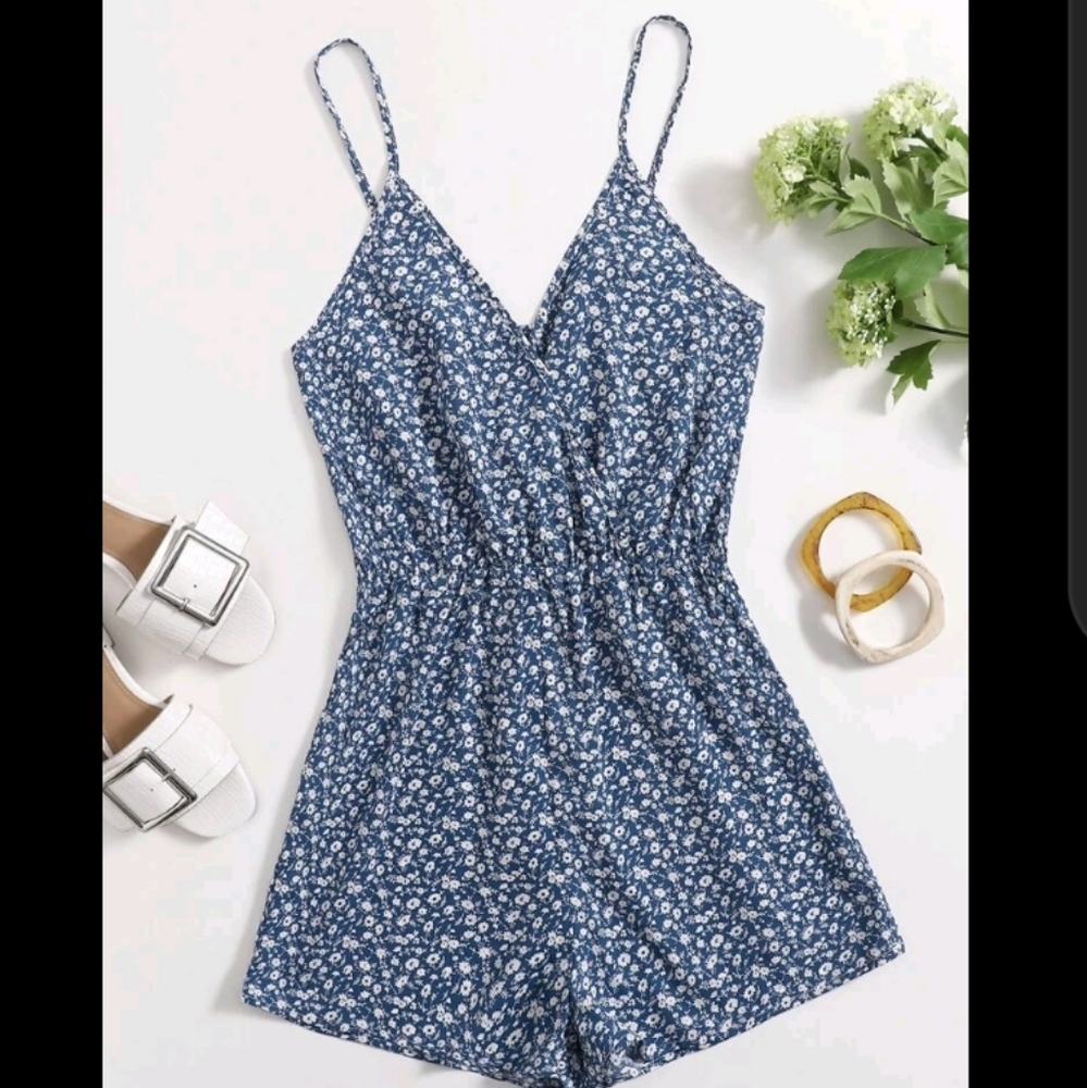Shein Ditzy Floral Cami Romper